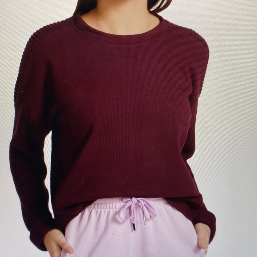 Splendid Sweater Sweatshirt Purple Wine Crew Neck Pullover Long Sleeves …